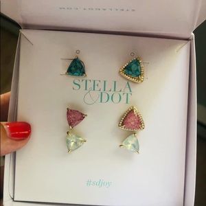 NWTStella & Dot Delicate Sommerville Halo Stud Set